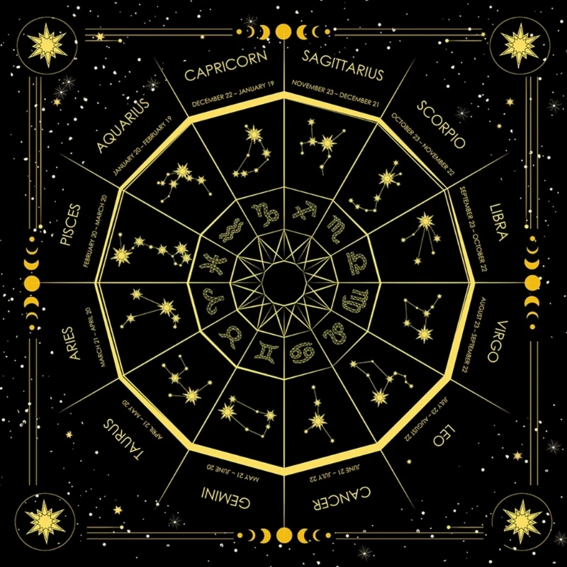 

50/60/75cm Square Flannel Tarot Altar Cloth Card Board Game Astrology Oracles Pad Table Covers Card Mat Divination Tablecloth