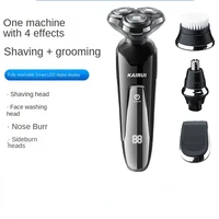 4d floating three head electric shaver mens full body washable razor multifunctional nose hair removal shaving machine razor