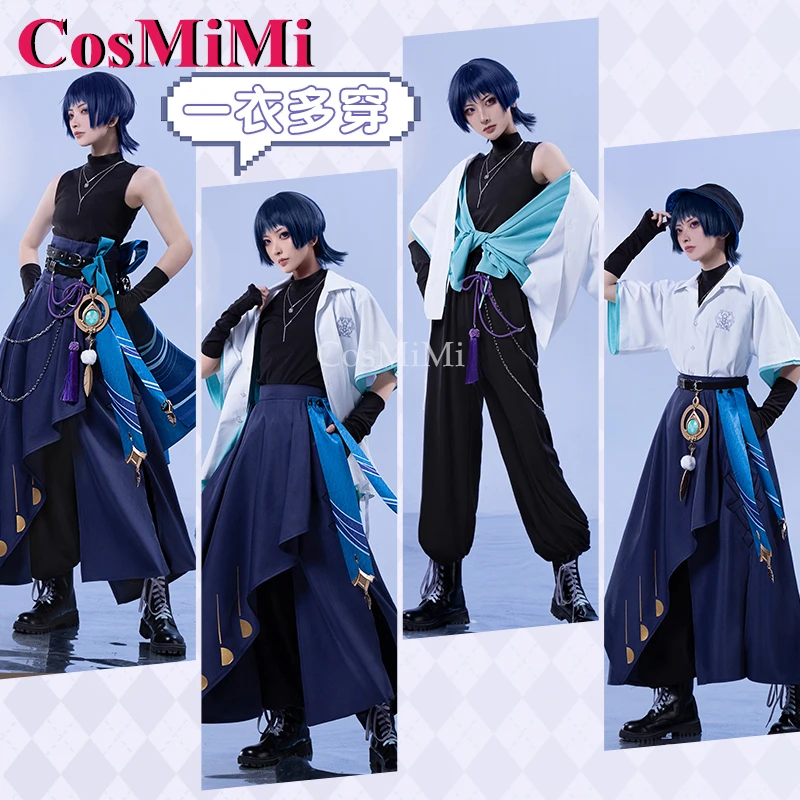 CosMiMi Wanderer/Scaramouche Косплей Игра Genshin Impact Костюм Tiansheng Модный повседневный наряд
