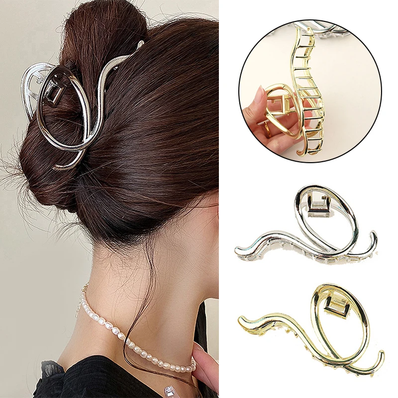 

Женские металлические геометрические заколки для волос, заколки для конского хвоста, зажимы для волос капитала Q Design, Элегантные Простые ак...