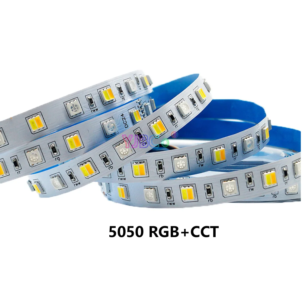 5M SMD 5050 RGB Светодиодная лента 60 светодиодов/м DC 12 В 24 RGBCCT RGBW RGBWW Теплый белый/белый