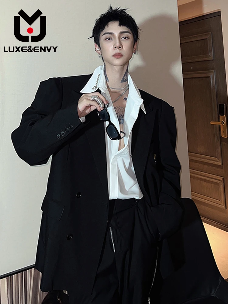 

Роскошный модный брендовый мужской повседневный костюм люкс & ENVY корейской версии планктона Shuai, свободная куртка, новинка весны-осени 2023