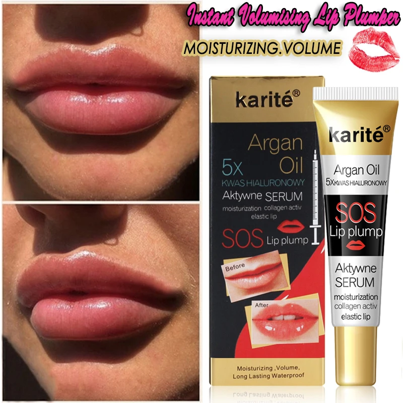 Collagen Instant Volumising Lip Plumper Serum Moisturizing Lips Repairing Mask Reduce Lip Fine Lines Lip Plumper Oil Gloss Care