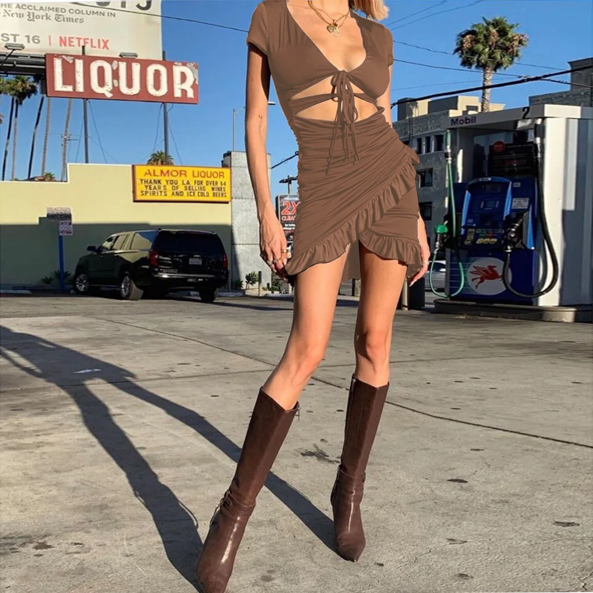 Горячая Распродажа женское Европейское и американское сексуальное платье с