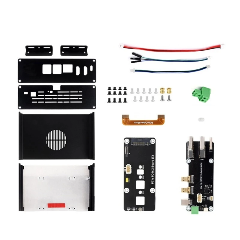 Алюминиевый корпус для RPi 5 с расширением PCIE Ethernet USB3.2