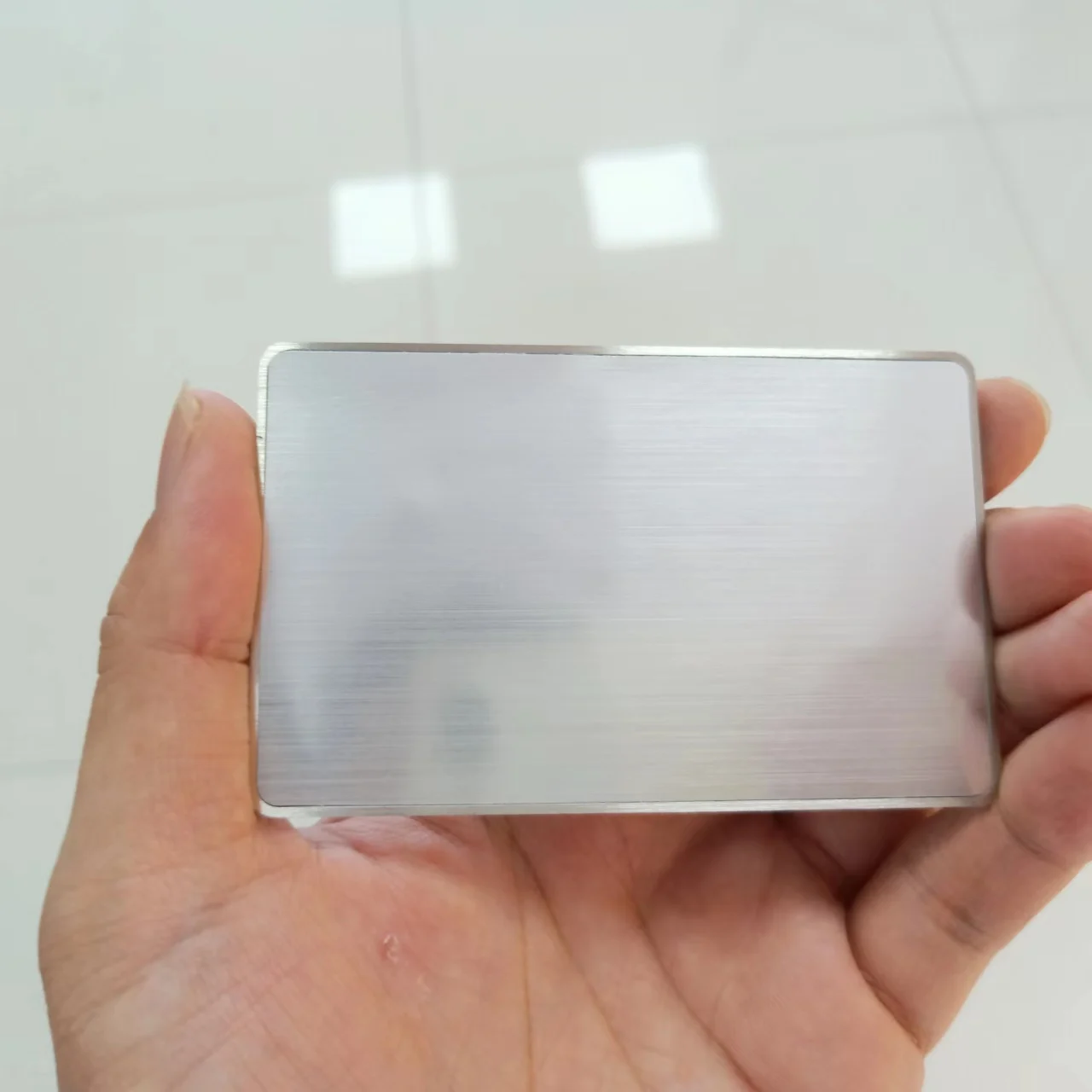 Матовая серебристая металлическая сталь и пластик комбинация Nfc Ntag213 Сделай Сам пустая цифровая визитная карточка (art.: 3920befbe8d1f) - 3920befbe8d1f