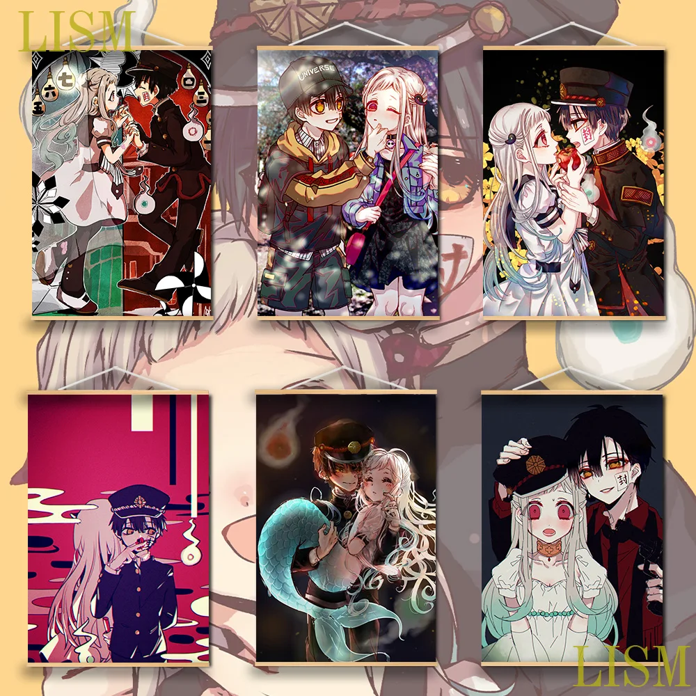 

Jibaku Shounen Hanako-kun Yashiro Nene Anime manga wall Poster solid wood hanging scroll with canvas painting