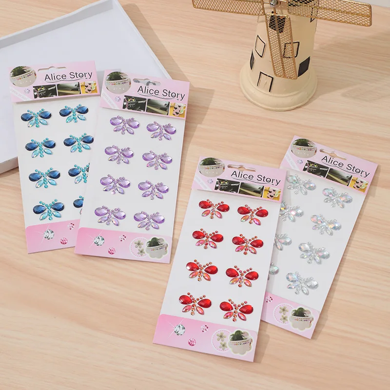 Красочные бабочки драгоценные камни стикеры для самостоятельной сборки