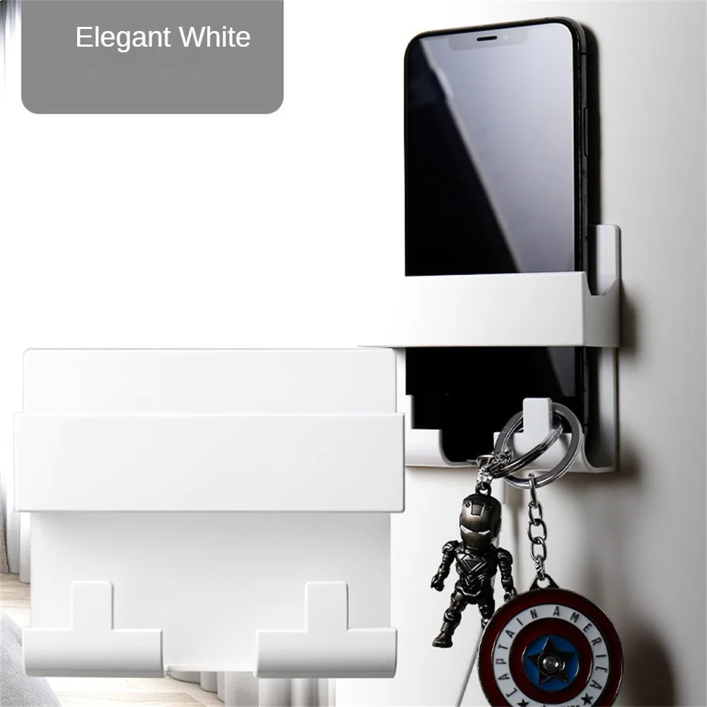 

New Wall Mounted Charging Bracket Bracket Phone Charging Bracket Charger Hook 1pc Mobile Phone Storage Box Charging Stand Pasted