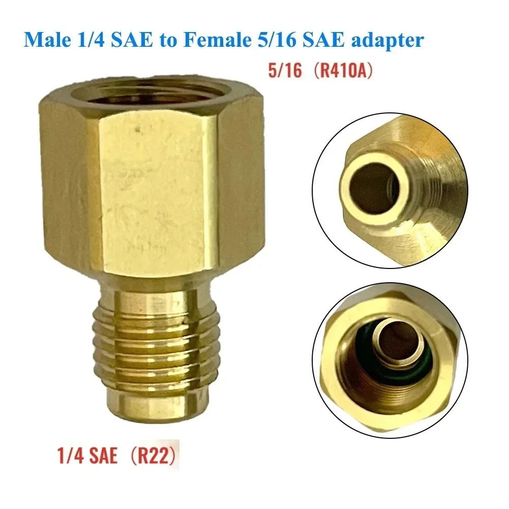 

Адаптер R410a Адаптер 1/4 SAE на 5/16 SAE 1/4-5/16 SAE Адаптер для кондиционера Адаптер для быстрого подключения 2024