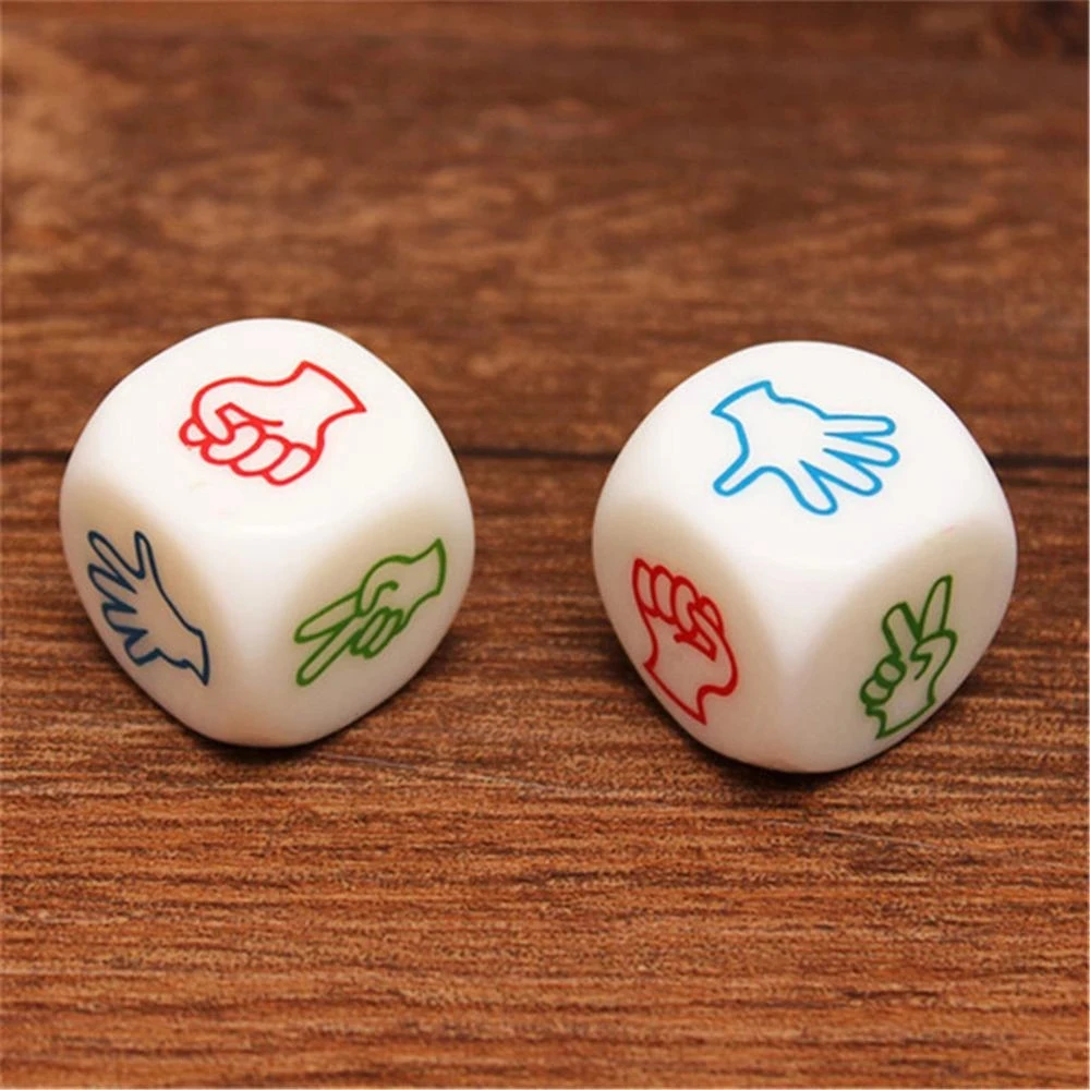 

2Pcs Family Party KTV Scissors Stone Board Games Rock Paper Scissors Game Dice Finger Game Game Toys