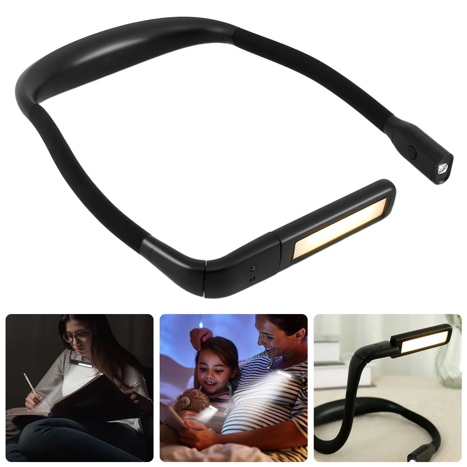 

LED Neck Reading Light 1800mAh Rechargeable Neck Reading Lamp Hands Free Flexible Bed Reading Light with 3 Brightness Levels