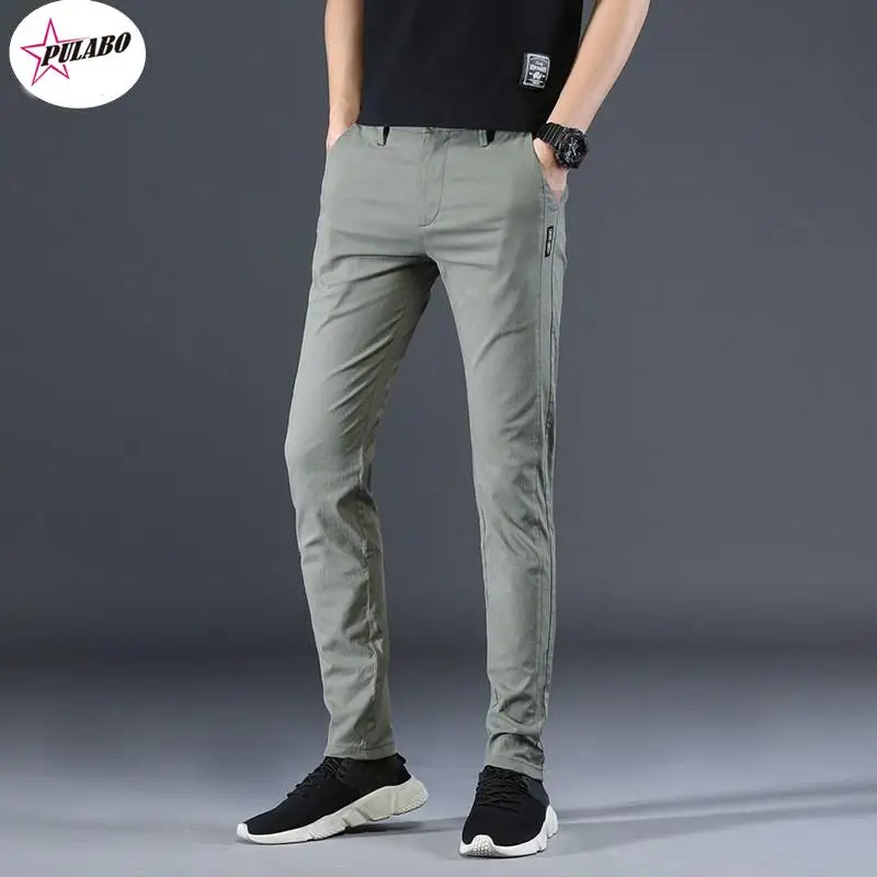 

Brand Men Pants Casual Mens Business Male Trousers Classics Mid weight Straight Full Length Fashion breathing Pant