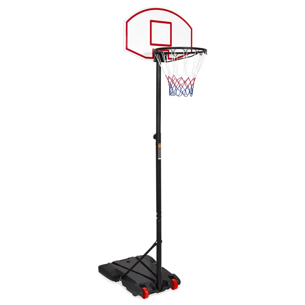 

SKONYON Kids Portable Height-Adjustable Sports Portable Basketball System Hoop Backboard System Stand with Wheels