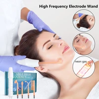 4in1 high frequency electrode wand wneon electrotherapy glass tube acne spot remover home spa beauty device facial therapy wand