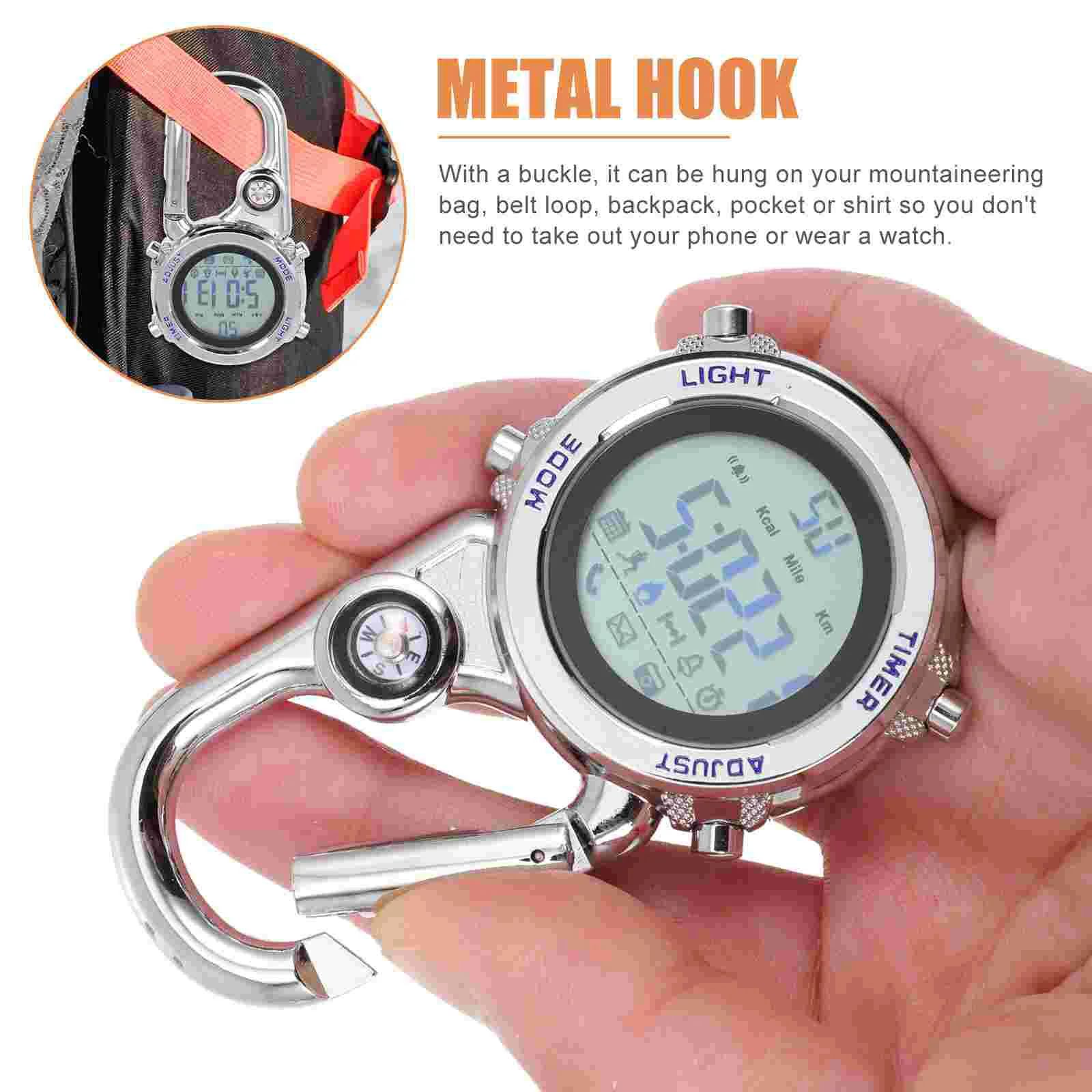 Luminous Watch Metal Belt Fob Climbing Accessory Key Chain Hooks Multifunctional Buckle Hook Hanging