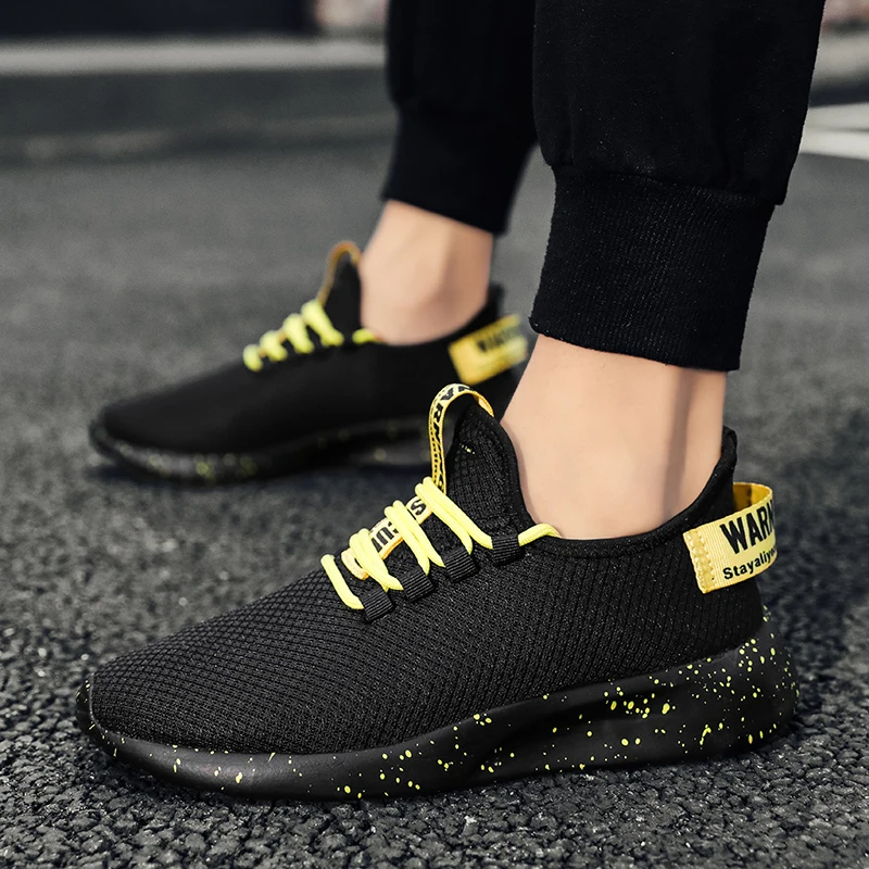 Men Sneakers Breathable Male Running Shoes Comfortable Black Men's Sneakers Lightweight Walking Jogging Men Athletic Sport Shoes