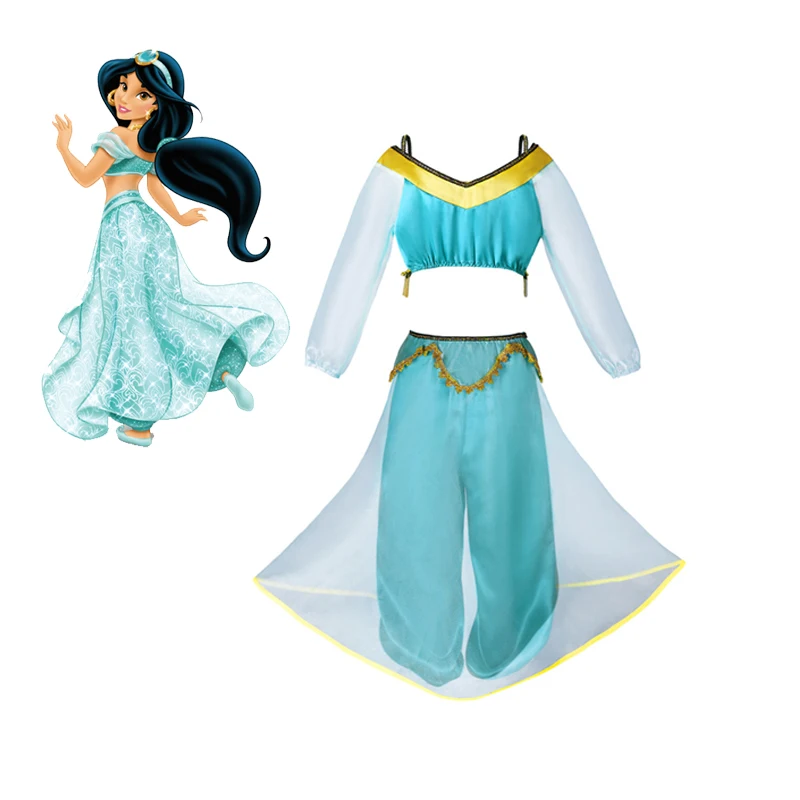 Косплей-костюмы принцессы из бутика Аладдина с лампой жасмин для вечеринки в