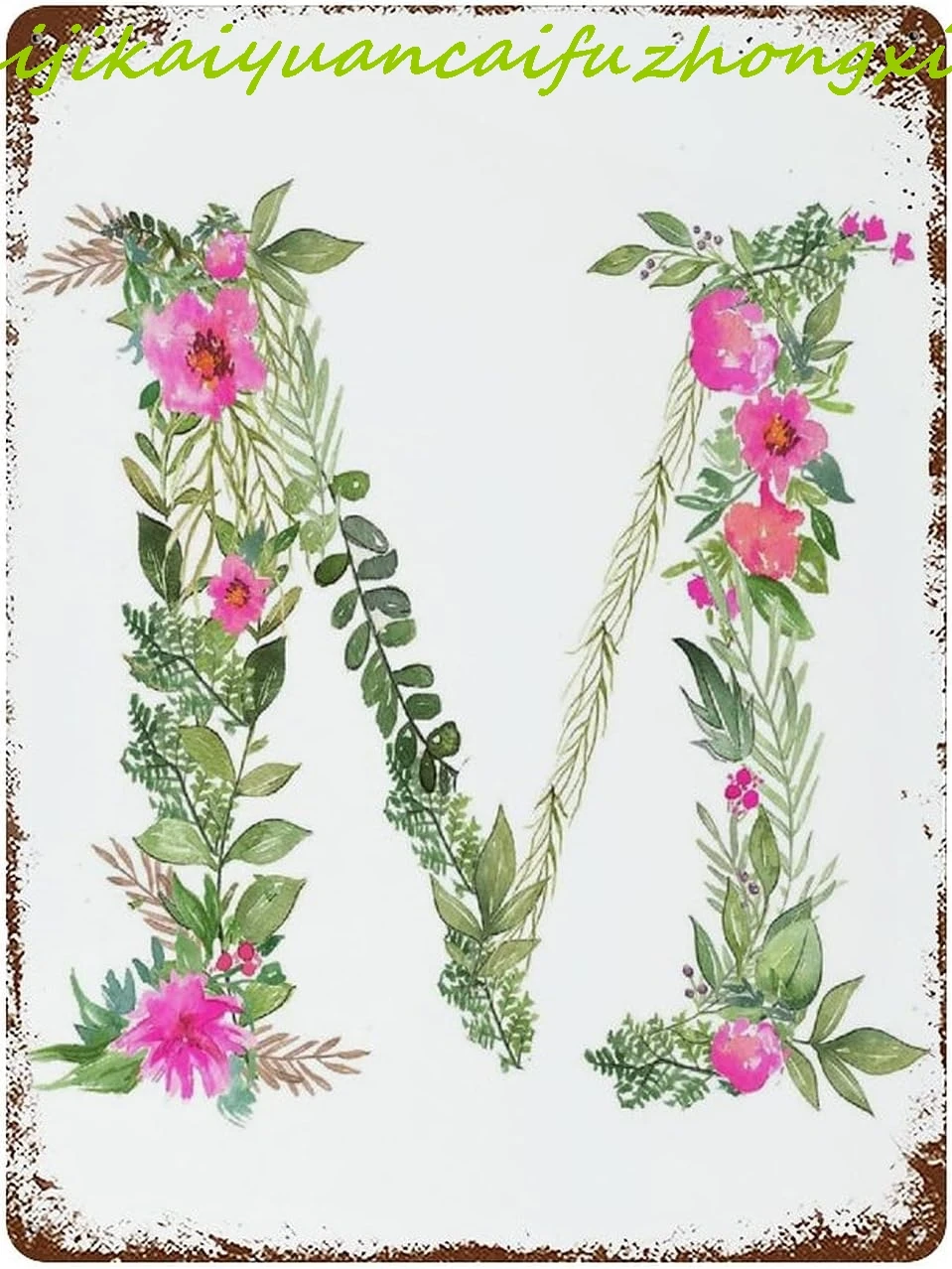 Металлическая вывеска Graman буква М