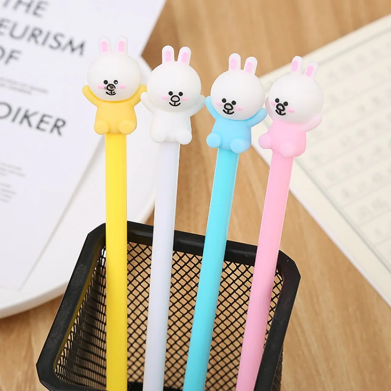 

Корейские креативные канцелярские принадлежности, гелевая ручка для студентов, милая Шариковая ручка с мультяшным Кроликом, высокое качес...