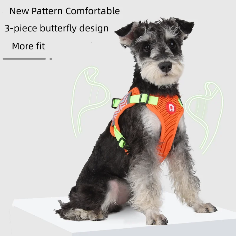 

New pet traction rope breathable reflective chest strap small and medium-sized dog walking rope traction rope pet accessories