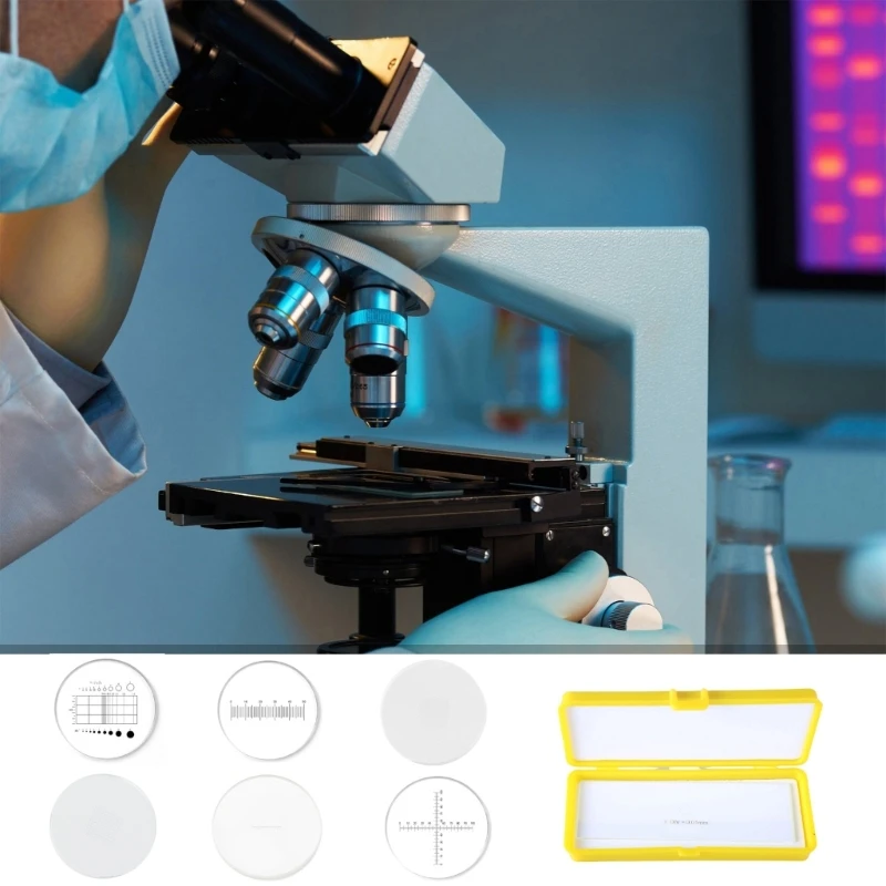 Новинка 2025 года калибровочные слайды для микроскопа акриловая сетка окуляра
