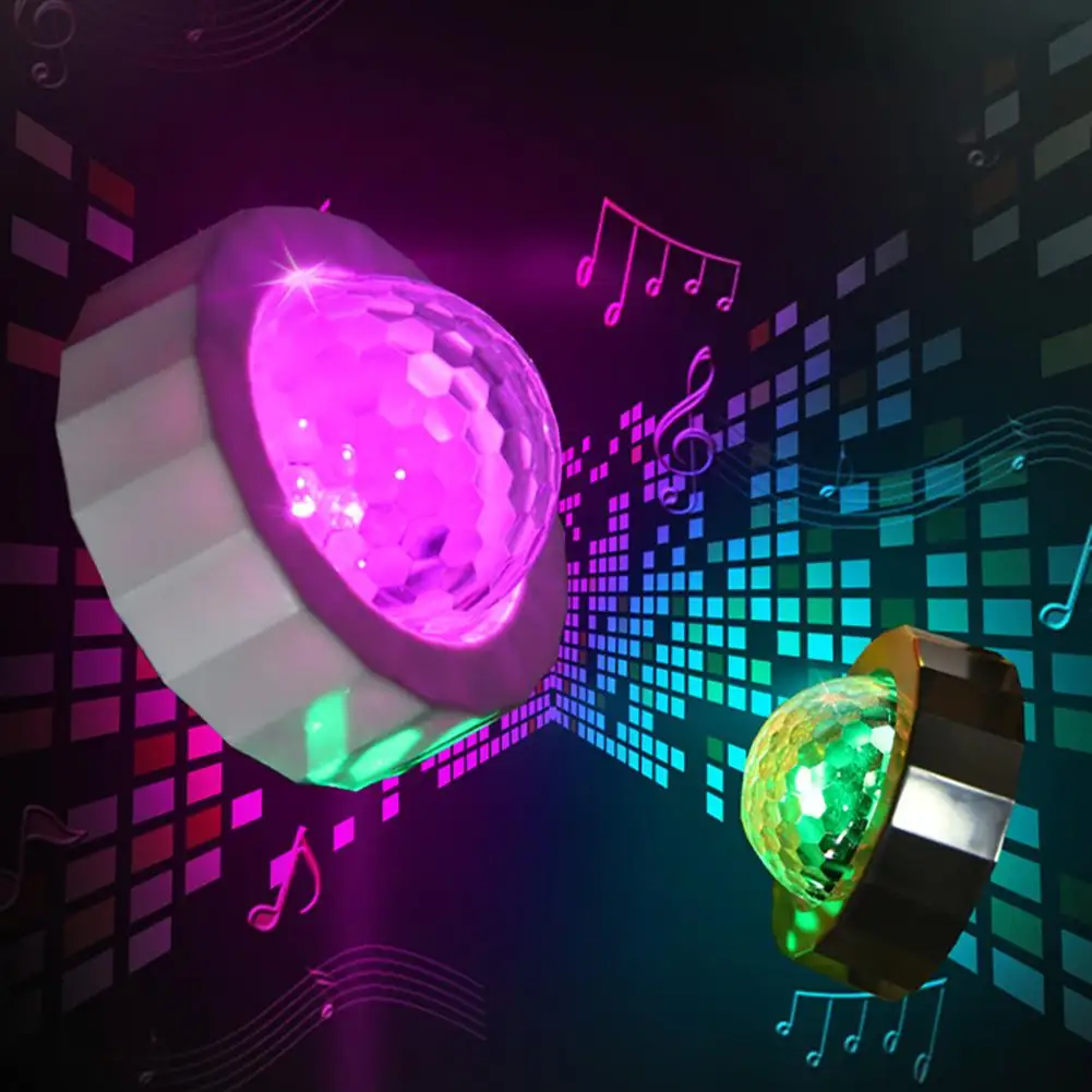 

Автомобильная светодиодная лампа Usb, атмосферный сценический тематический проектор, автомобильный красочный светильник с голосовым управ...