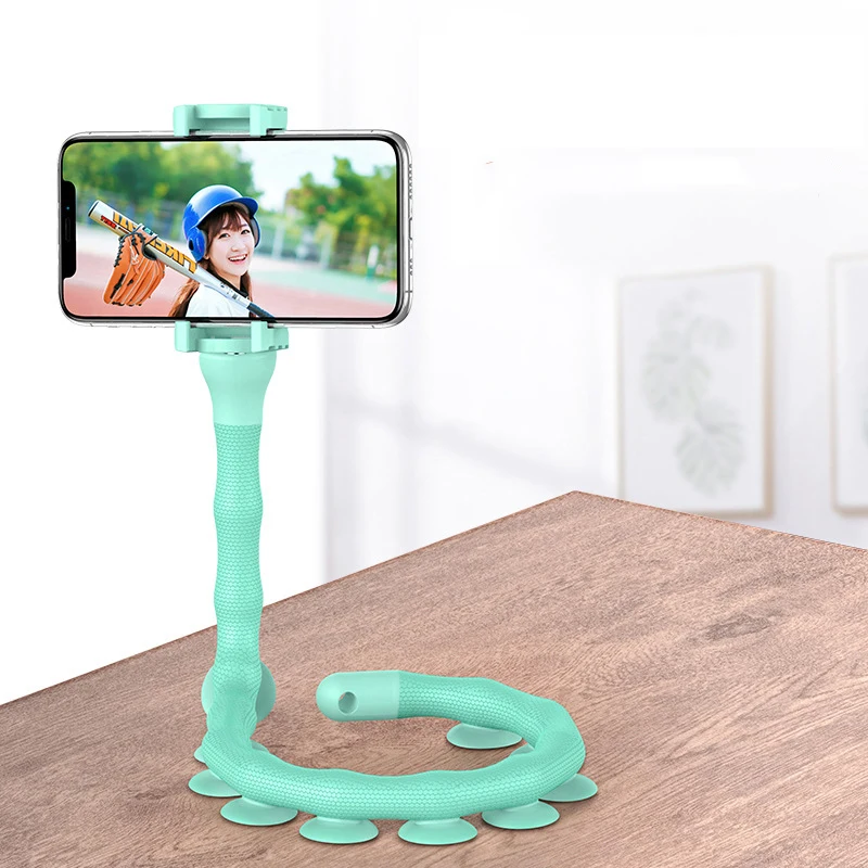 

Flexible Arm Foldable Holder Universal Lazy Mobile Phone Holder Suction Cup Stand Wall Desk Bicycle Smartphones Portable Bracket