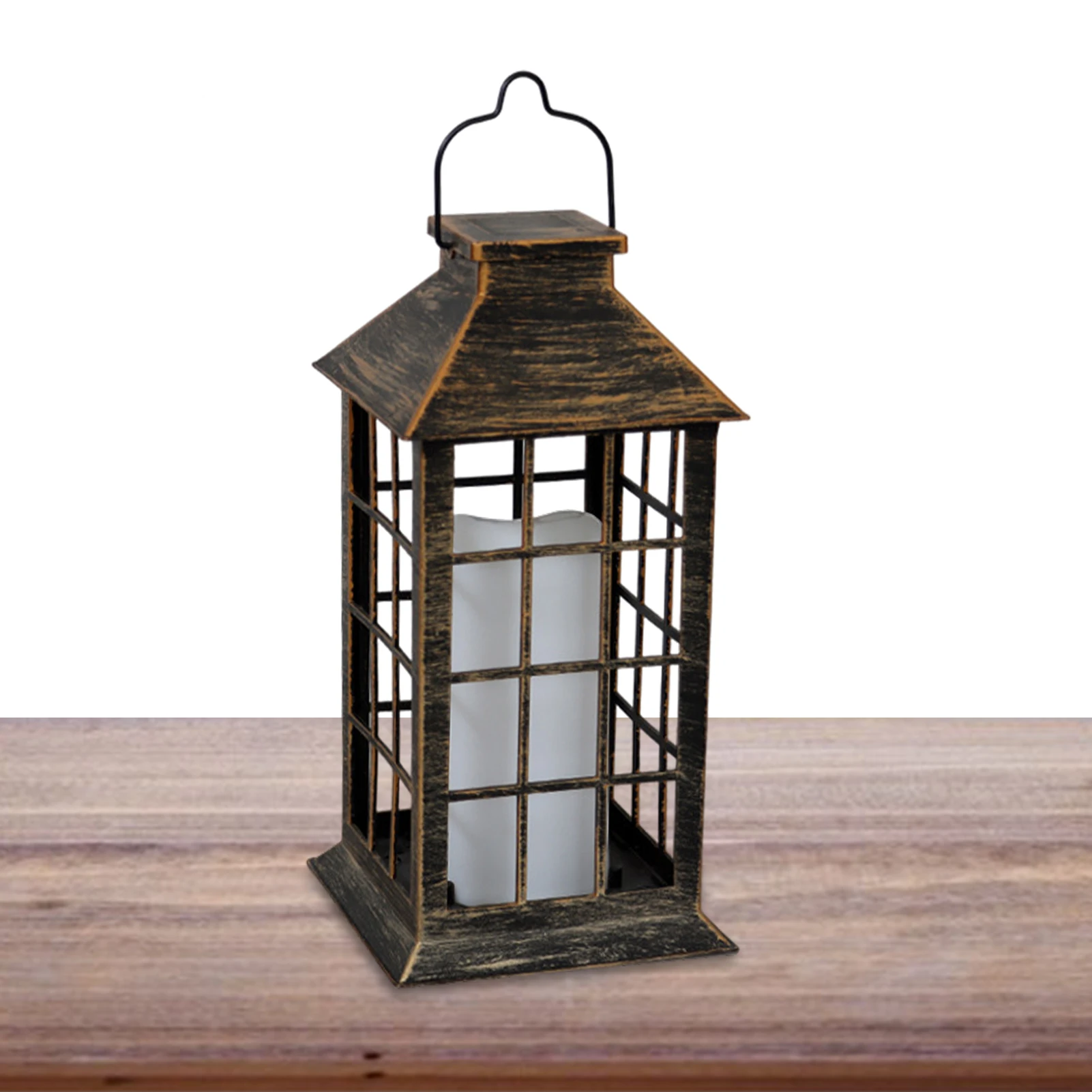 

Flickering Flames Solar Lantern Heavy Duty Solar Powered Waterproof Umbrella Led Flame Lights For Patio Garden Yard