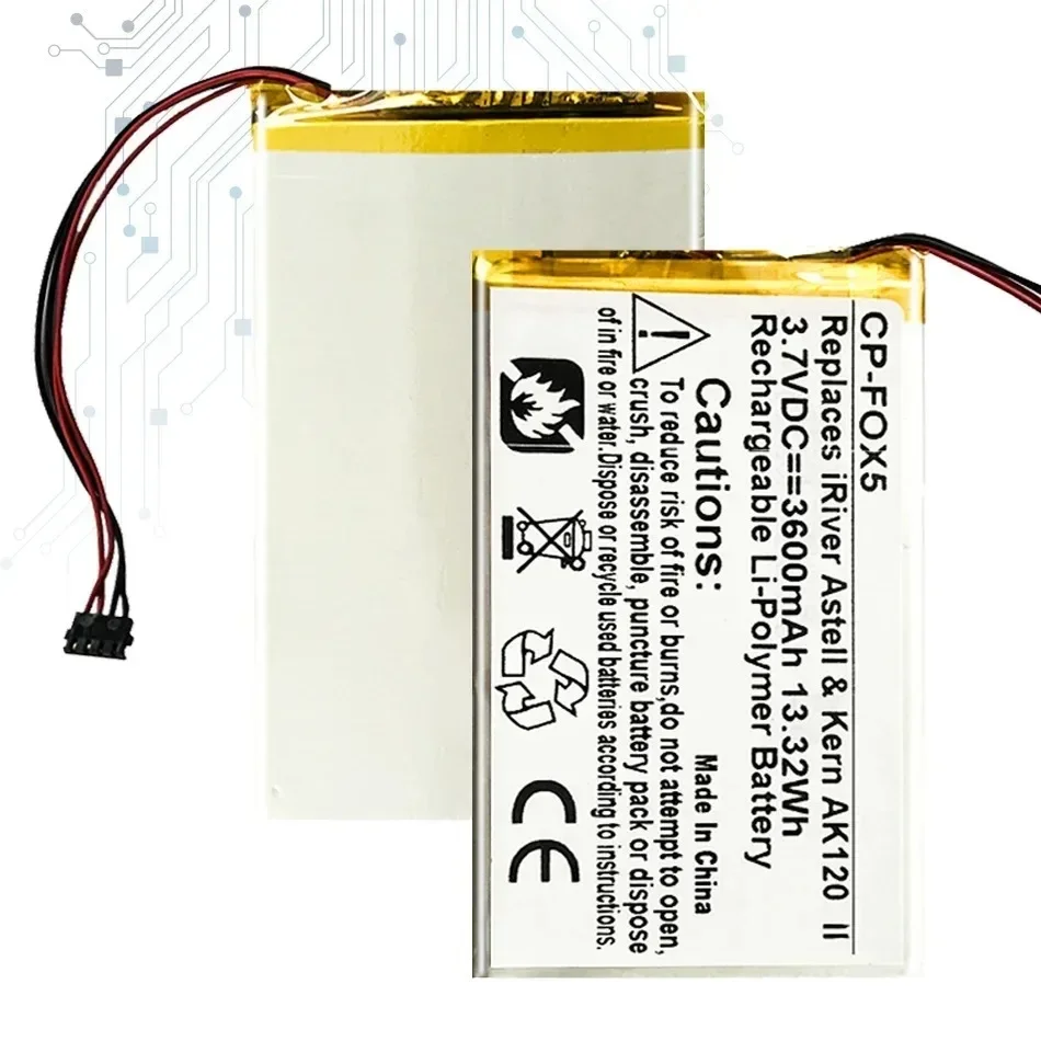 Аккумулятор 3500 мАч для динамика FIIO X1 X3 X5 X7 II