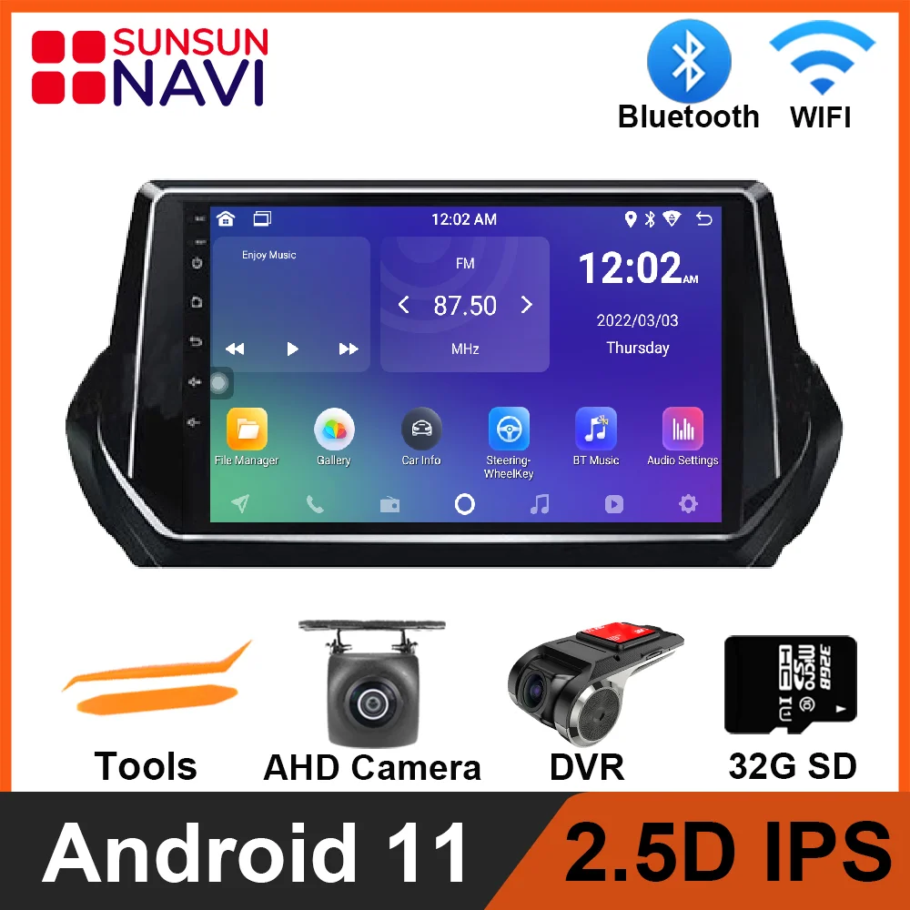 

Android 11 For Peugeot Bipper 2008 - 2017 Car Radio Stereo Multimedia Navigation GPS Video Player DSP IPS Bluetooth