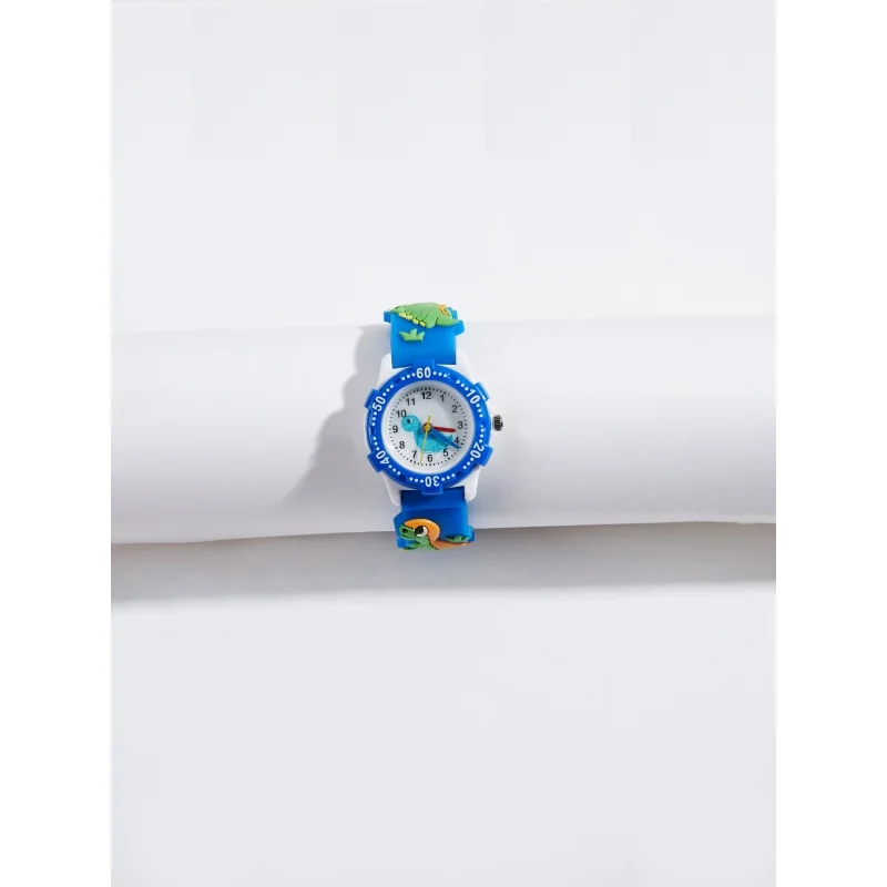3D dinosaur plastic silicone cartoon waterproof children's watch