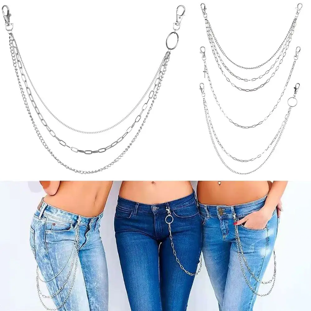 

Men Women Rock Keychain Punk Jewelry Jeans Jewerly Pants Chain Waist Chain Chain Keychain Trousers Decoration