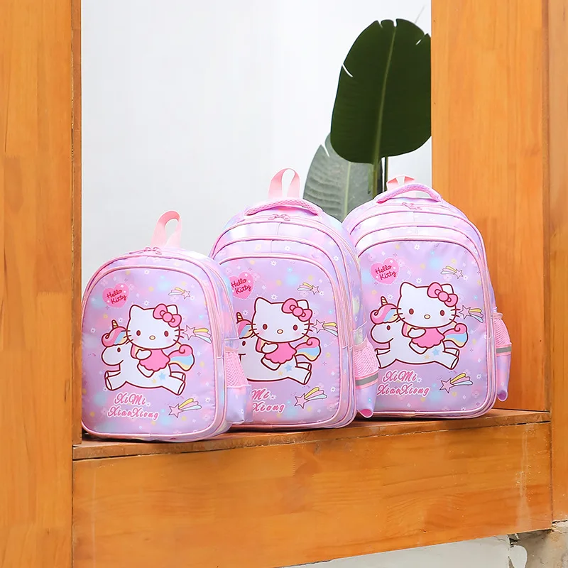 Primary School Student Schoolbag Cartoon Backpack Kindergarten Lovely Bag Large-Capacity Backpack Children Cartoon Cat Backpack