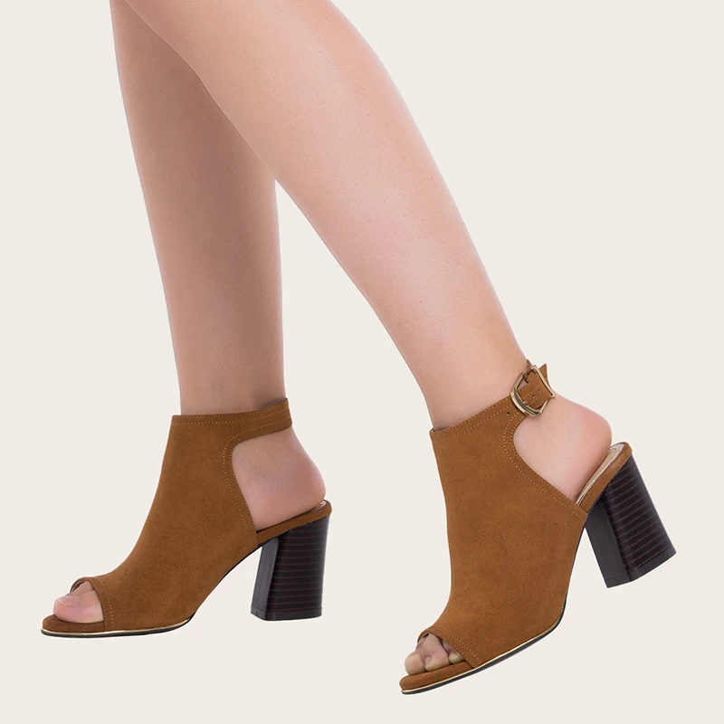 Женские босоножки с открытым носком, модные босоножки на квадратном каблуке 7 см, роскошные ботильоны, Новинка лета 2022