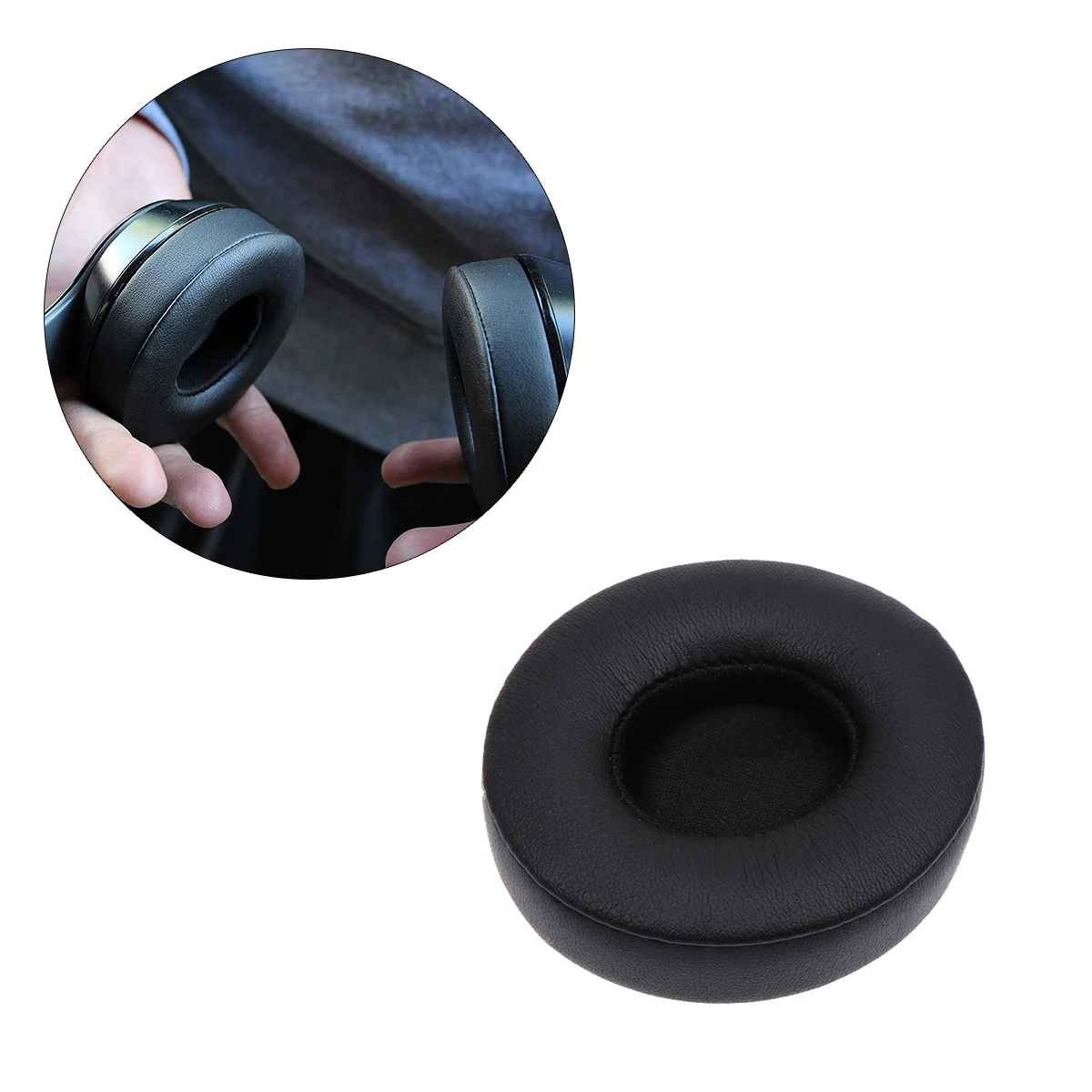 

2PCS Replacement Ear Pads Wireless Headphone Covers Headset Pads Sponge Earpads Cushions Compatible for 3 2 Black