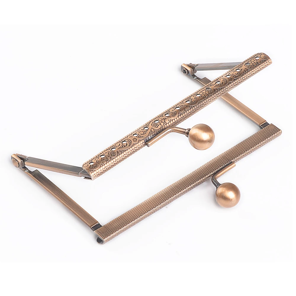 10pcs 10.5cm Square Metal Purse Frame Handle for Clutch Bag Handbag Accessories Making Kiss Clasp Lock  Bronze Bags HardwareDIY