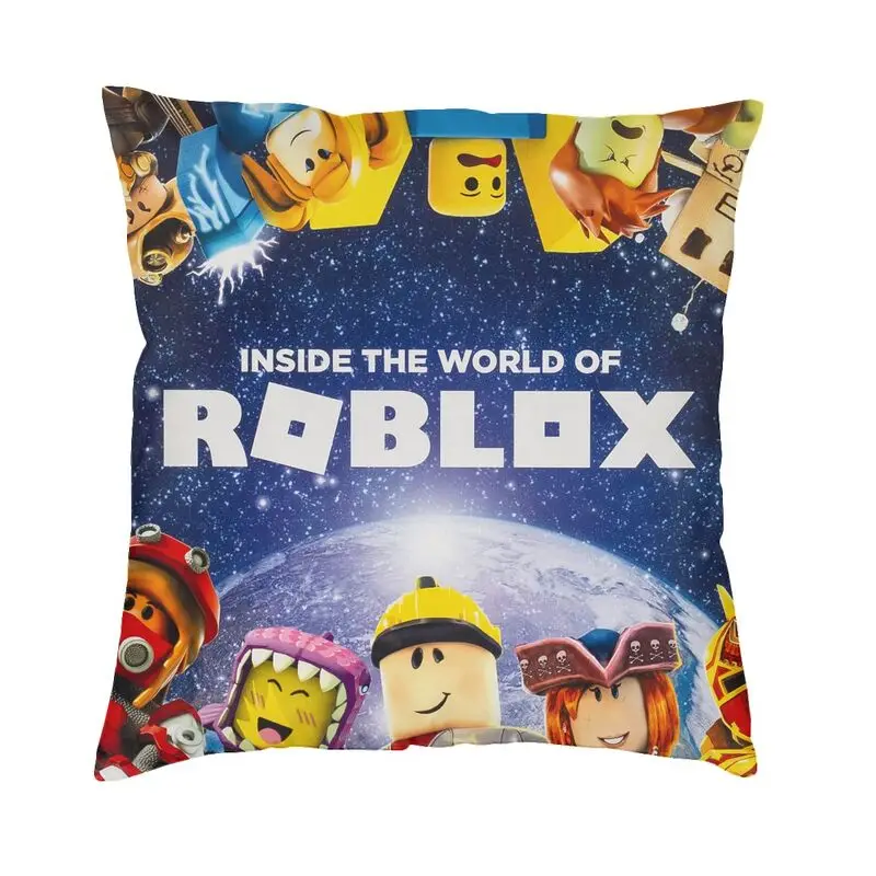 

Ro.BLox Cushion Cover 40x40 Polyester Online Cartoon Video Games Pillow Case for Sofa Square Pillowcase Living Room Decoration