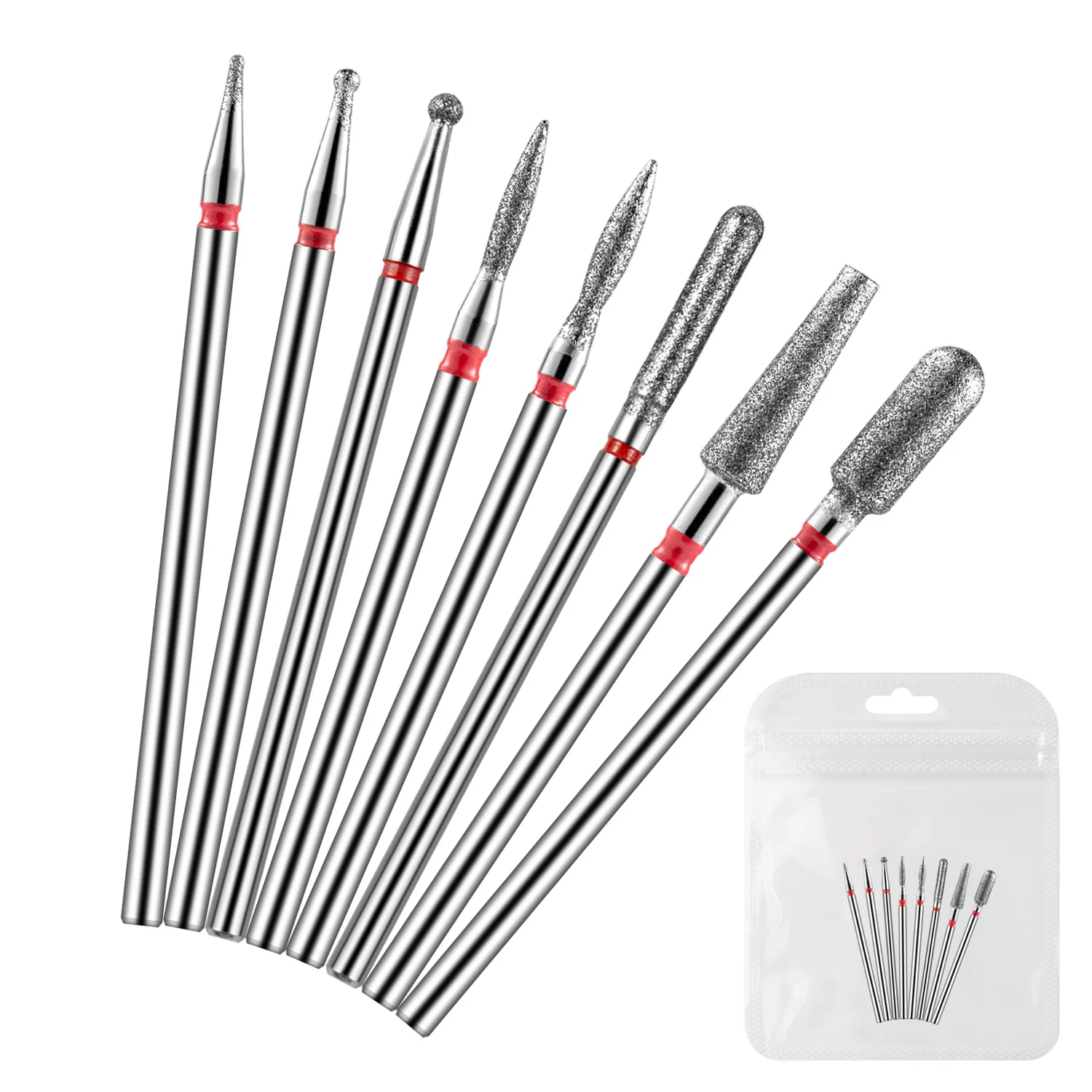 Набор Алмазных фрез для маникюра и кутикулы 8 шт.