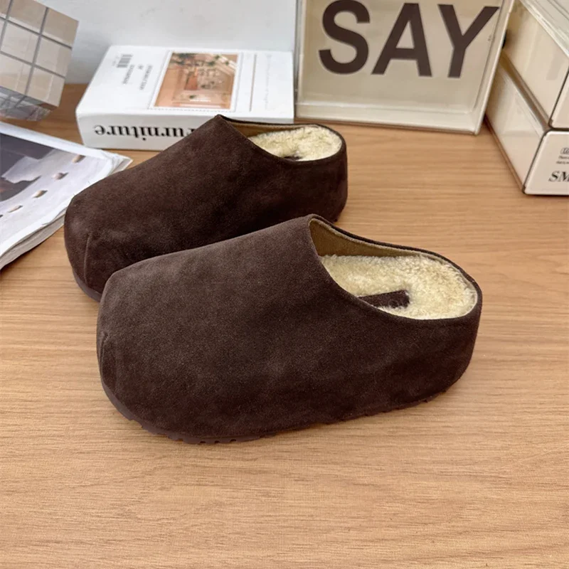 Весна-Осень 2023 женские шлепанцы на платформе и плоской подошве модные с закрытым