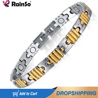 rainso health gold bracelets for women magnetic bracelet bangle super magnetotherapy bio energy jewelry for arthritis
