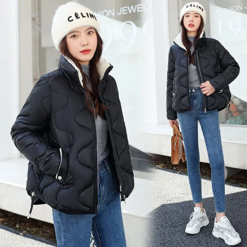 Winter Women's Cold Coat Parkas Super Hot Coats Down Cotton Jacket Loose Shiny Cheap Wholesale Women's Clothing New
