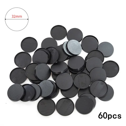 25 mm / 32 mm / 40 cmmmmat de modèle en plastique rond bases pour les jeux de wargames jeux de bricolage