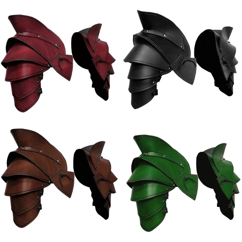 

Мужские средневековые наплечные доспехи, доспехи из чешуи дракона, кожаные нагрудные ремни, средневековые наплечные щитки, с