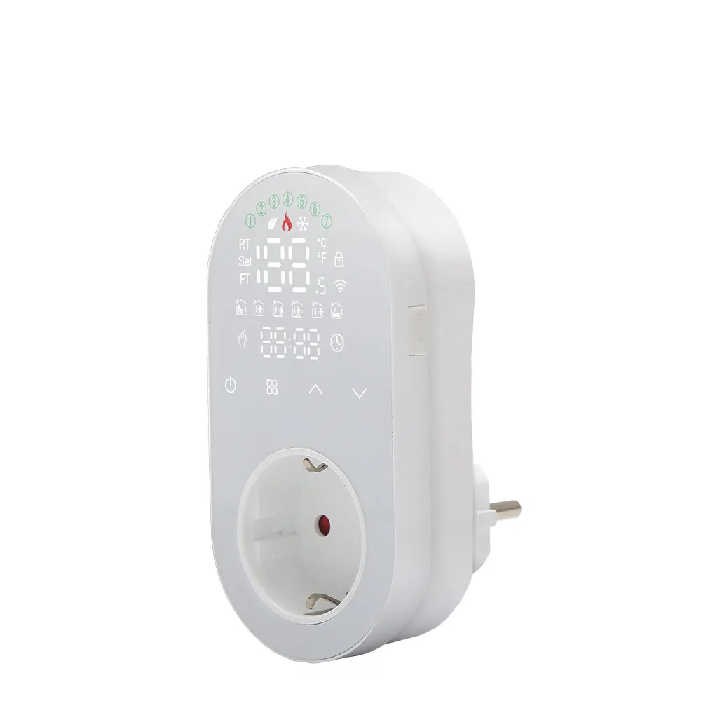 

Цифровой термостат Tuya для умного дома, Wi-Fi, термостат с подогревом, розетка для управления температурой, штекер 16А, приложение с Alexa Google Home