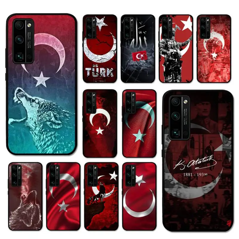 

Flag Turkey Istanbul Antalya mustafa Wolf Phone Case for Huawei Honor 70 50 30 9X 7A Pro 60 20 10 I 9 Lite 8 8S 8X 8C 5A Play