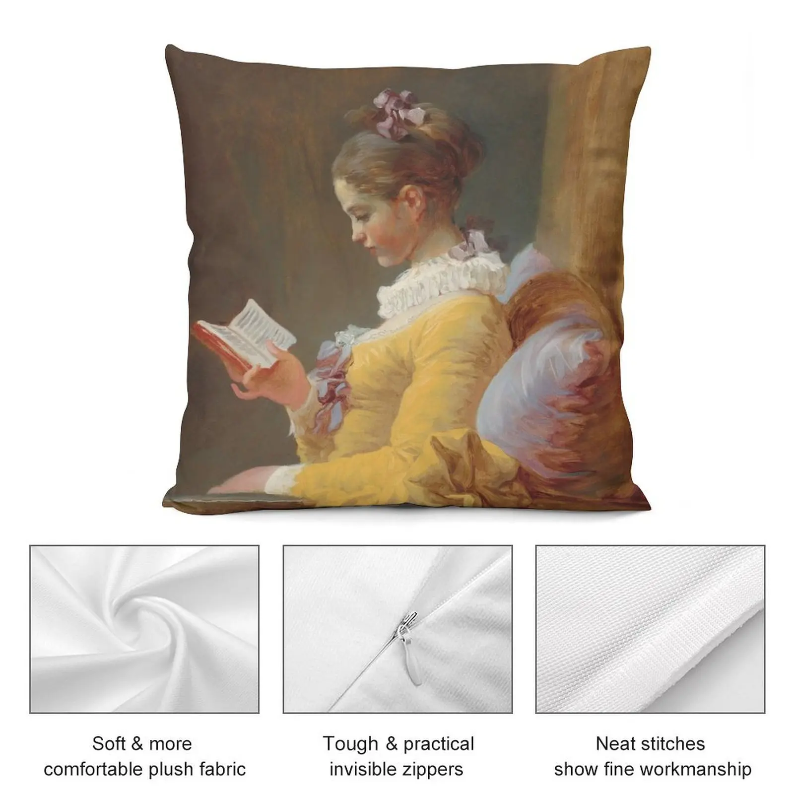 Декоративная подушка для девушек чтения джинс-Honor Fragonard рождественские наволочки