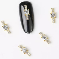 10 pieces diy 3d moon gemstone rhinestones for nail art decorations design charms alloy manicure jewelry accessories