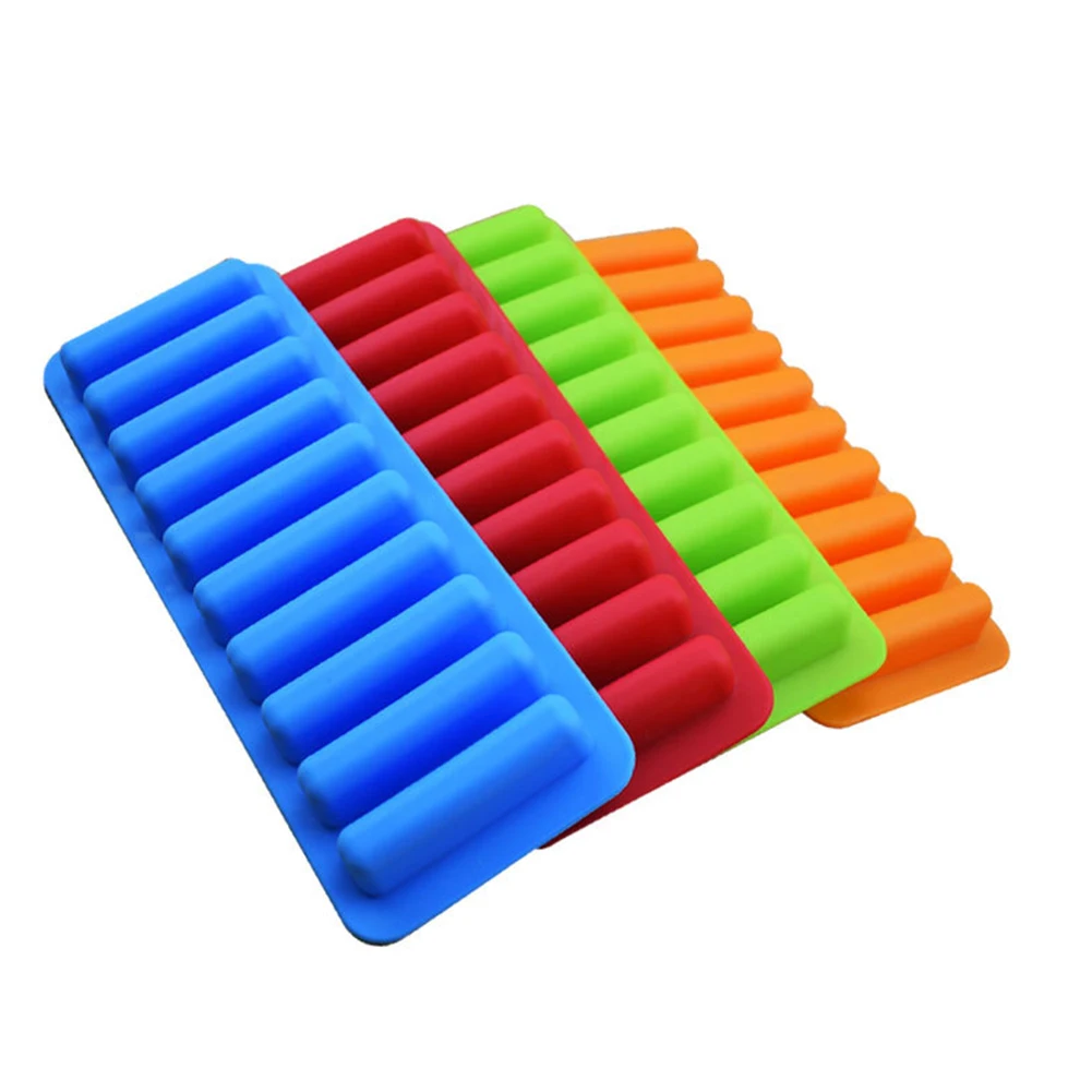 

1 Pcs Ice Stick Trays Bar Tools Green/blue/red/ Orange Hot Sale Kitchen Silicone Rectangular Ice Mold Accessories