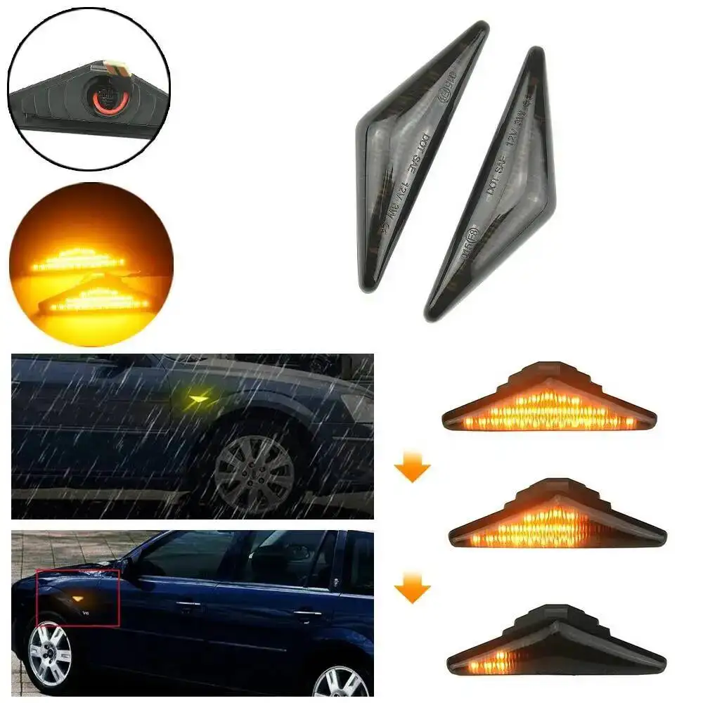 Фото Для Ford Focus MK I 1998-2004, Mondeo MK III MK3 2000-2007: 2x светодиодные динамические боковые указатели поворота с последовательным миганием №1
